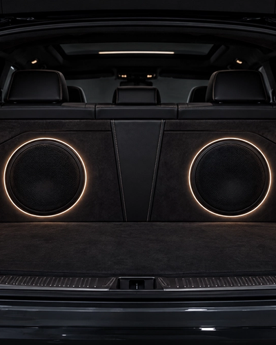 Custom car audio installation and OEM-integrated subwoofers in Houston, Texas