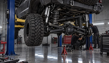 A custom off-road suspension upgrade in Houston, Texas