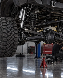 A custom off-road suspension upgrade in Houston, Texas
