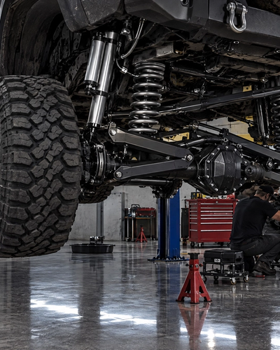 A custom off-road suspension upgrade in Houston, Texas