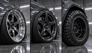 Custom wheel and tire fitment calculator and installation in Houston, Texas