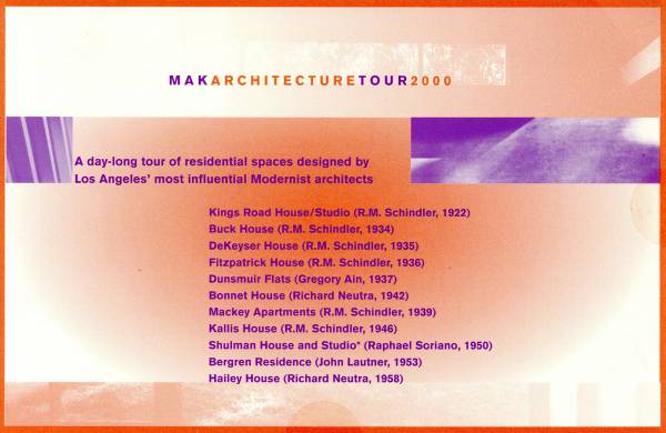 MAK Architecture Tour 2000 invitation