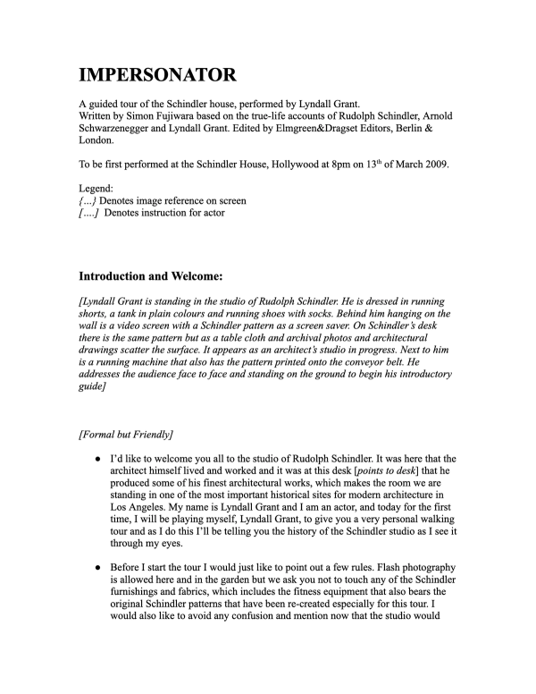 Impersonator: Lyndall's Script