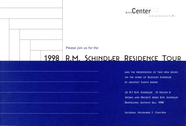R.M. Schindler Residence Tour invitation