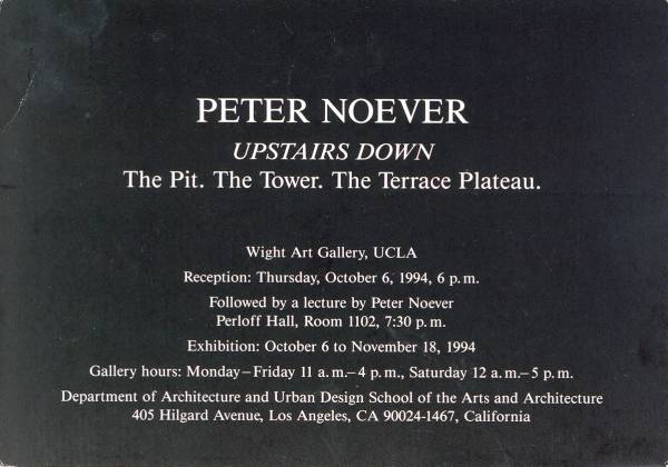 Upstairs Down: The Pit, The Tower, The Terrace-Plateau Invite