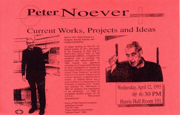 Peter Noever USC lecture flyer