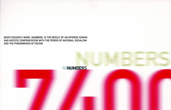 Numbers exhibition opening postcard