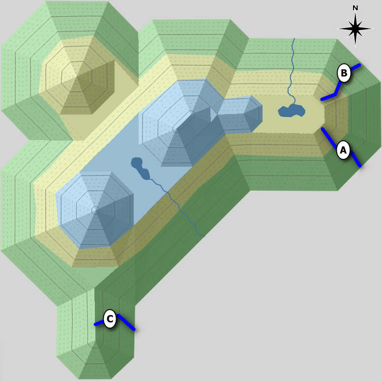 Rank the routes from safest to least safe.