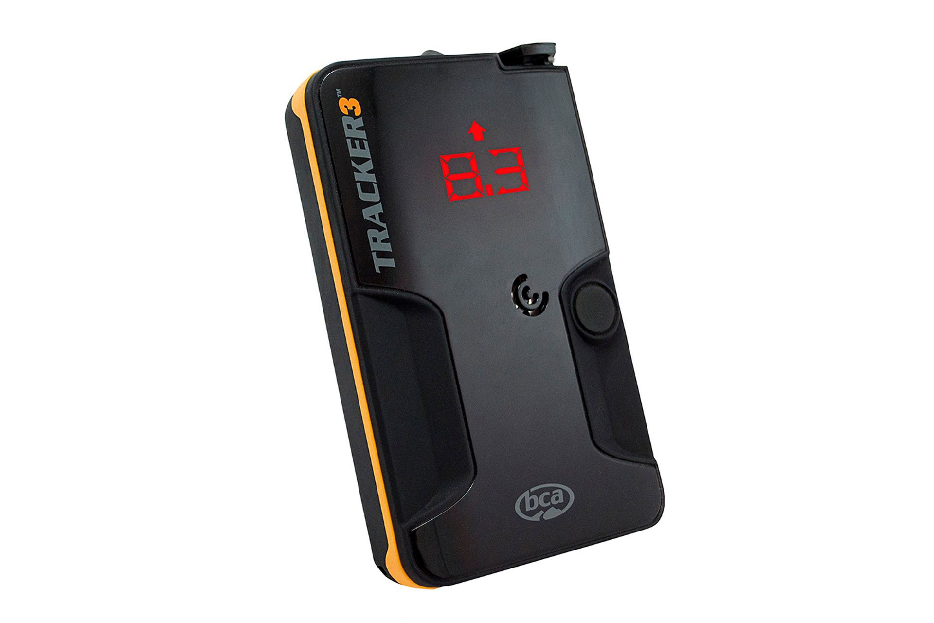 Picture of a BCA Tracker 3 avalanche transceiver.