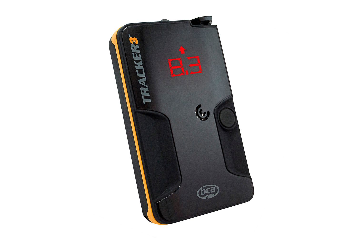 Picture of a BCA Tracker 3 avalanche transceiver.