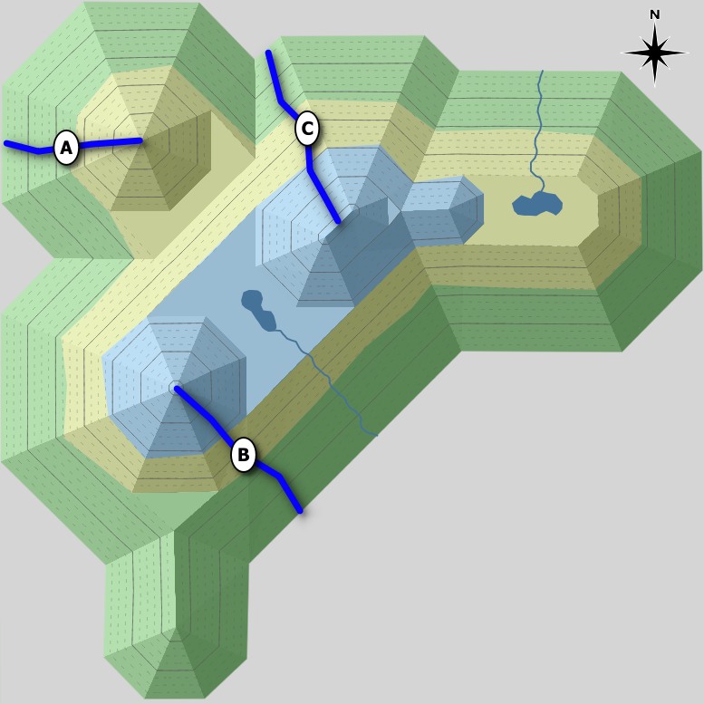 Rank the routes from safest to least safe.