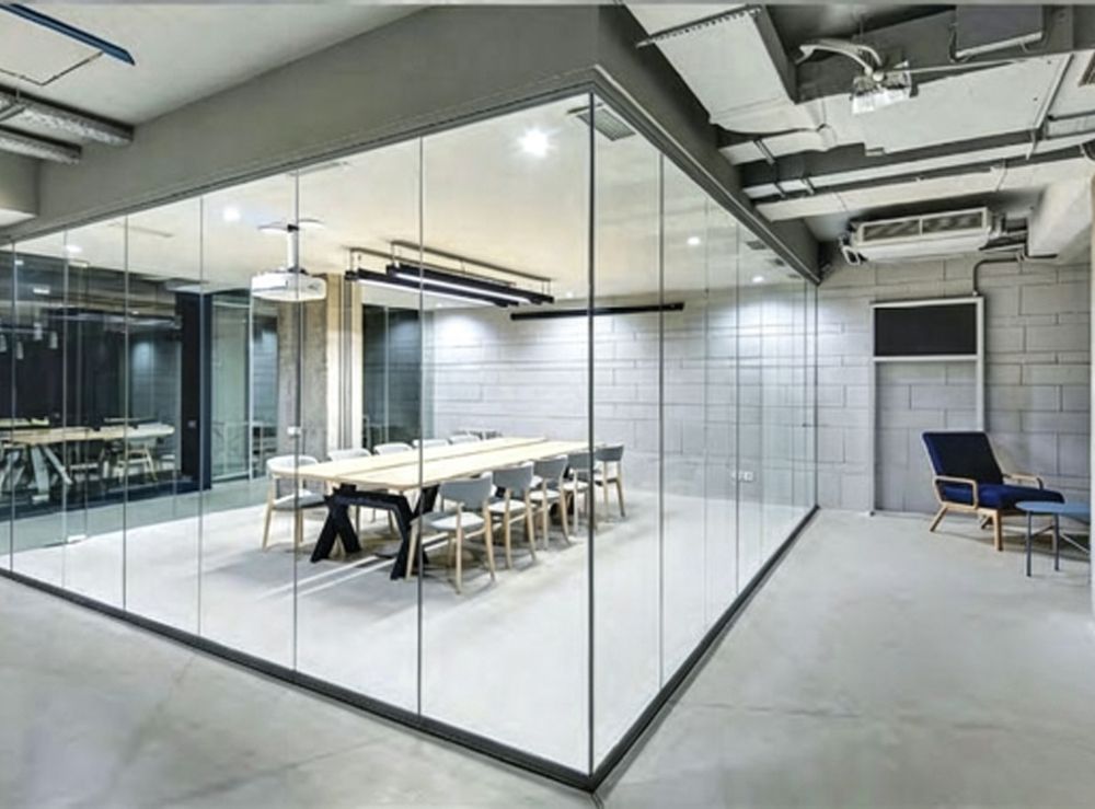 Architectural Glass Functional Film — With film