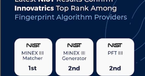 Latest NIST Results Confirm Innovatrics Top Rank Among Fingerprint Algorithm Providers