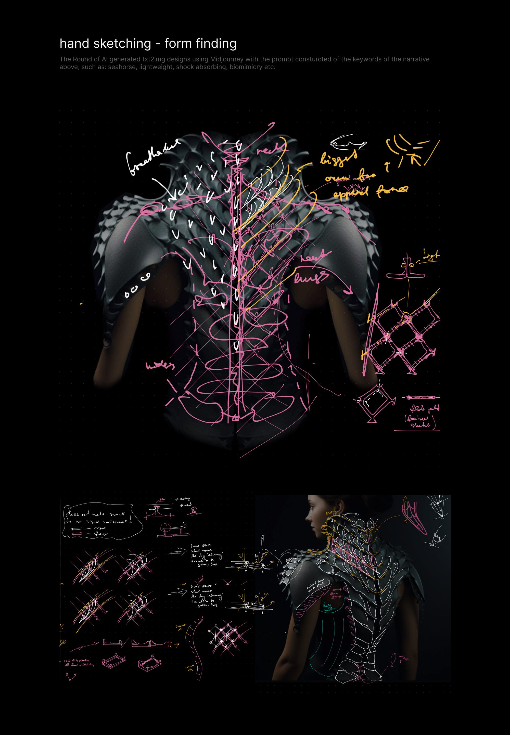Board of hand sketches searching for the module form
