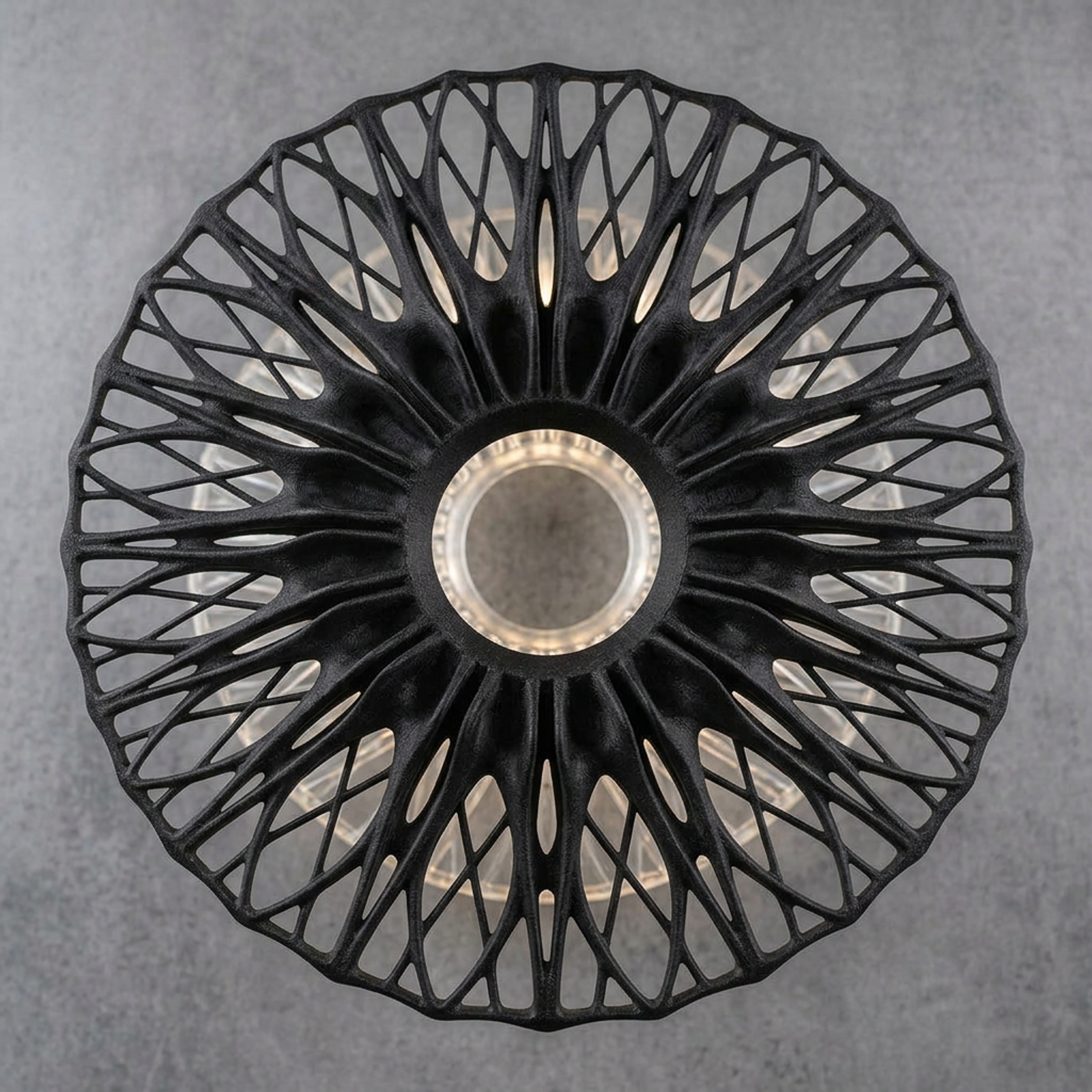 Radial array of blades, top view in the Blender viewpor