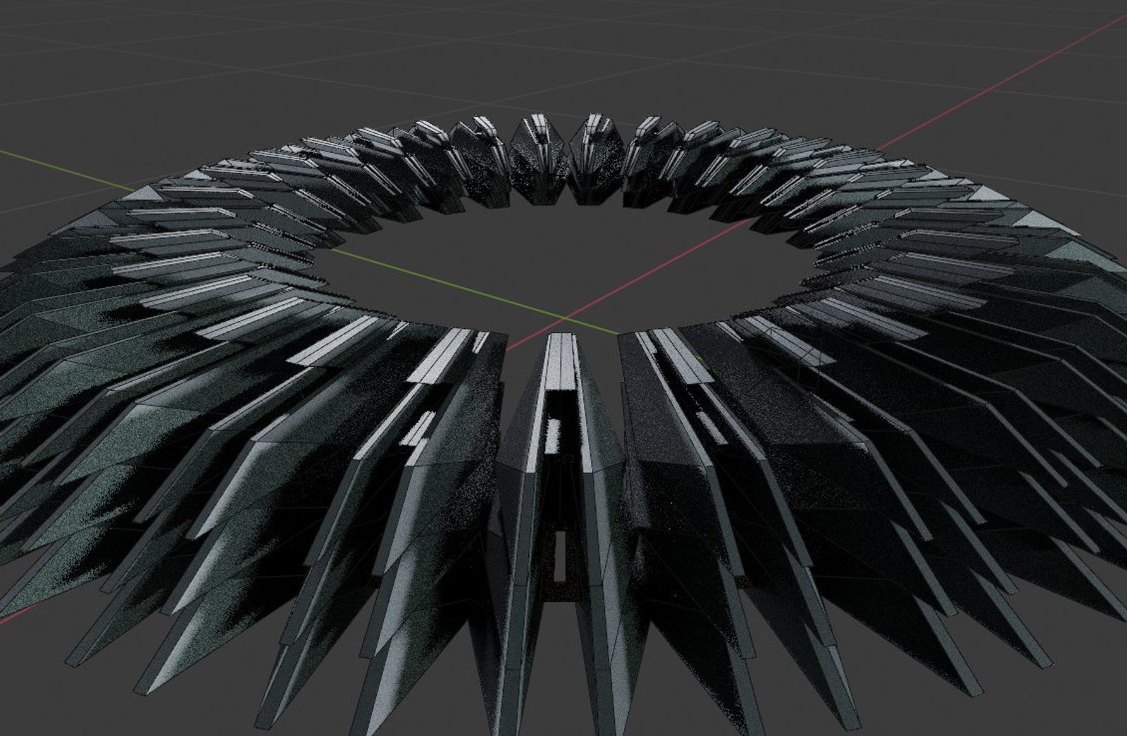 Ring of blades, perspective — experiment by Kyryll Dmytrenko