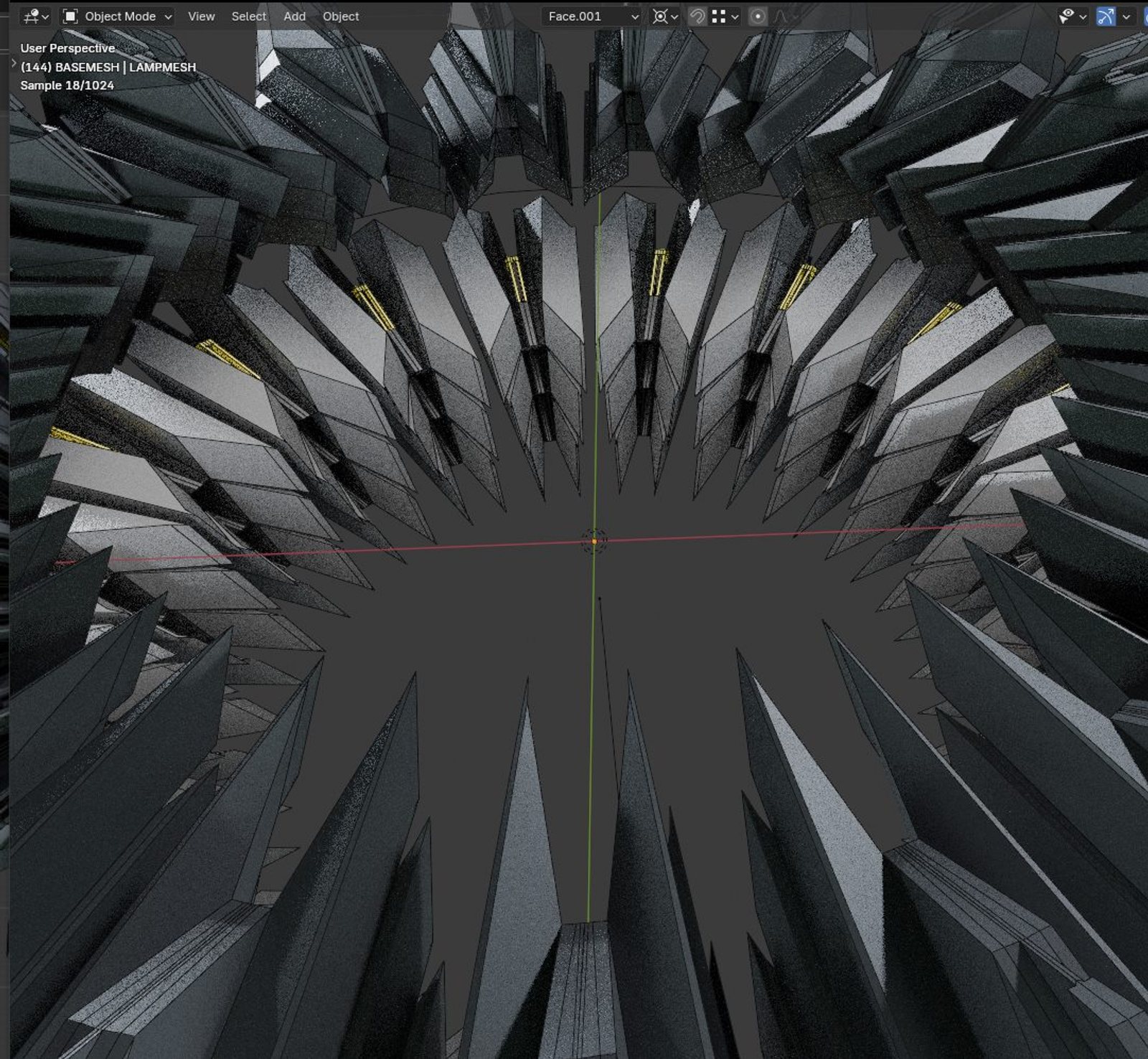 Inside the ring, sample 18/1024 — experiment by Kyryll Dmytrenko