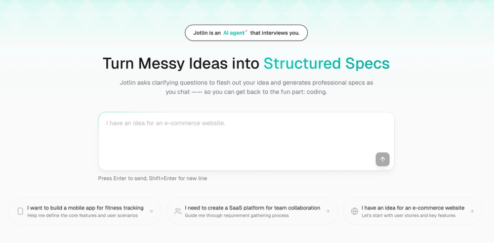 Screenshot of Jotlin Screenshot of Jotlin