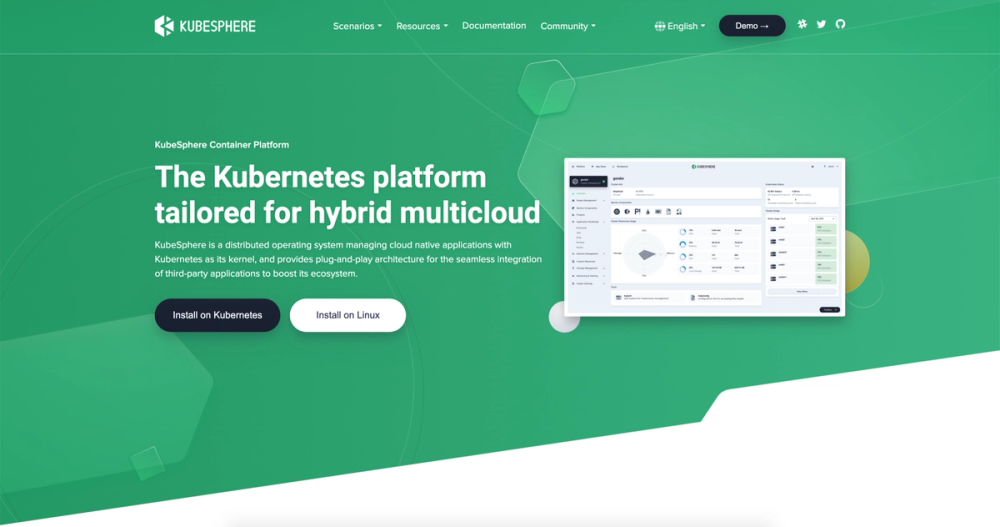 Screenshot of KubeSphere Screenshot of KubeSphere