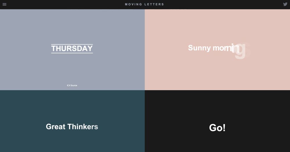 Screenshot of Moving Letters Screenshot of Moving Letters