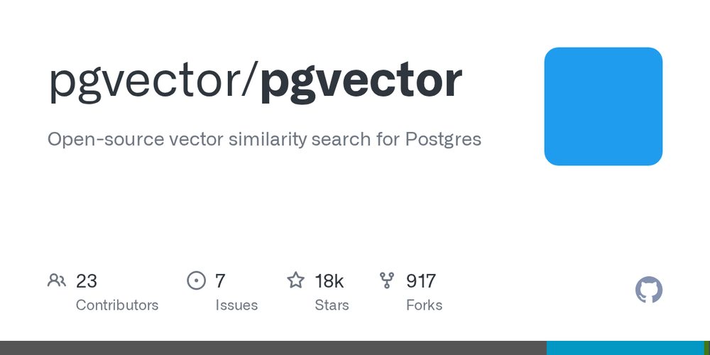 Screenshot of pgvector