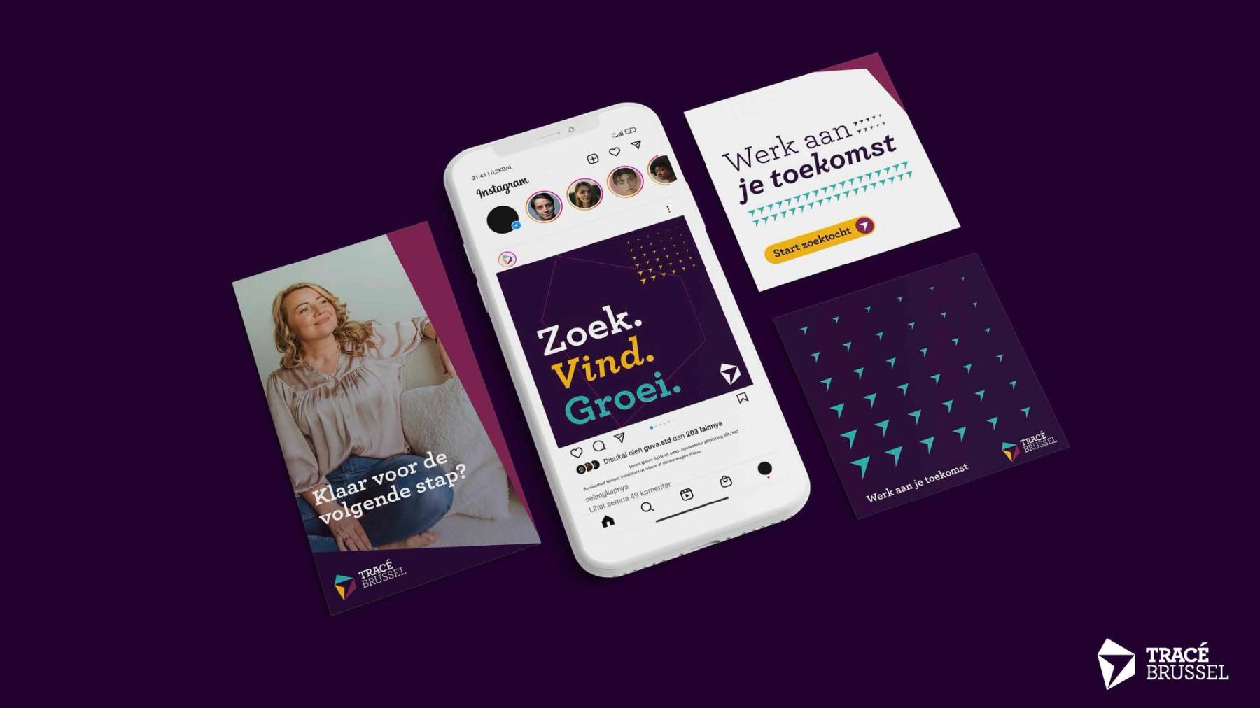 Tracé Brussel Rebranding Social Media Mockup
