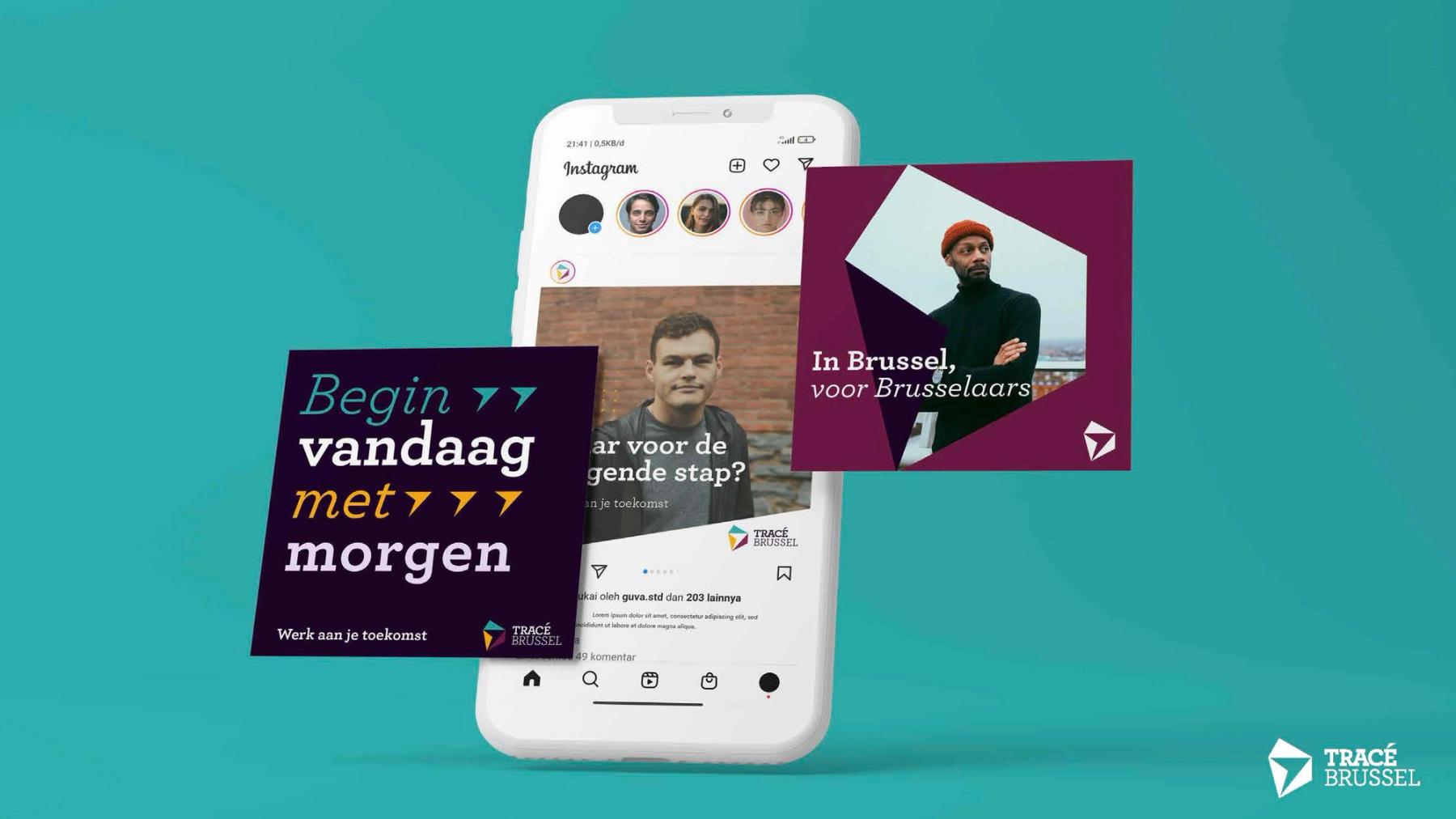 Tracé Brussel Rebranding Social Media Mockup 2
