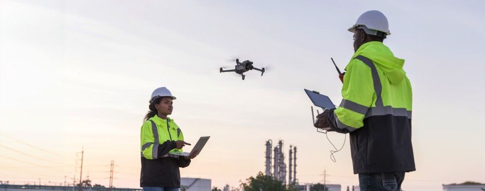 Imagem principal do post "A Evolução da Topografia: das ferramentas clássicas aos drones modernos"