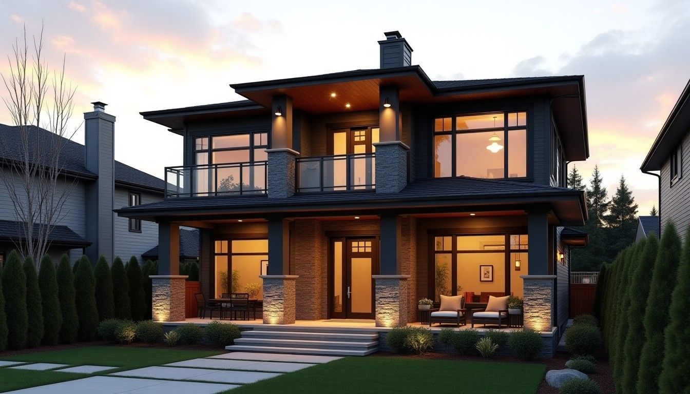 Modern Metro Vancouver multi-unit home design relevant to Bill 44 small-scale housing changes