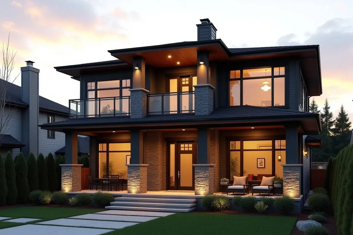 Modern Metro Vancouver multi-unit home design relevant to Bill 44 small-scale housing changes