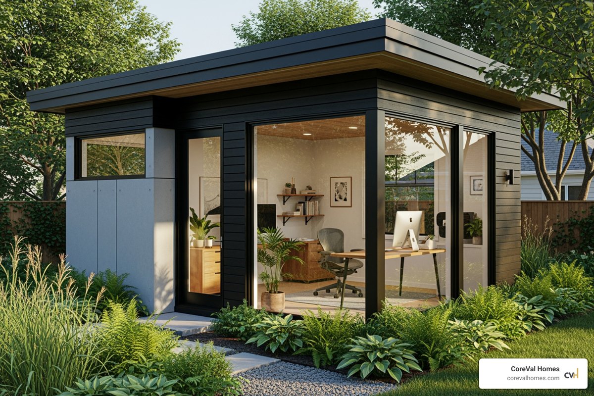 modern backyard office in vancouver - backyard office vancouver