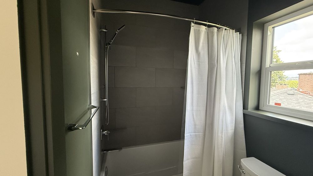Renovated upper-floor bathroom