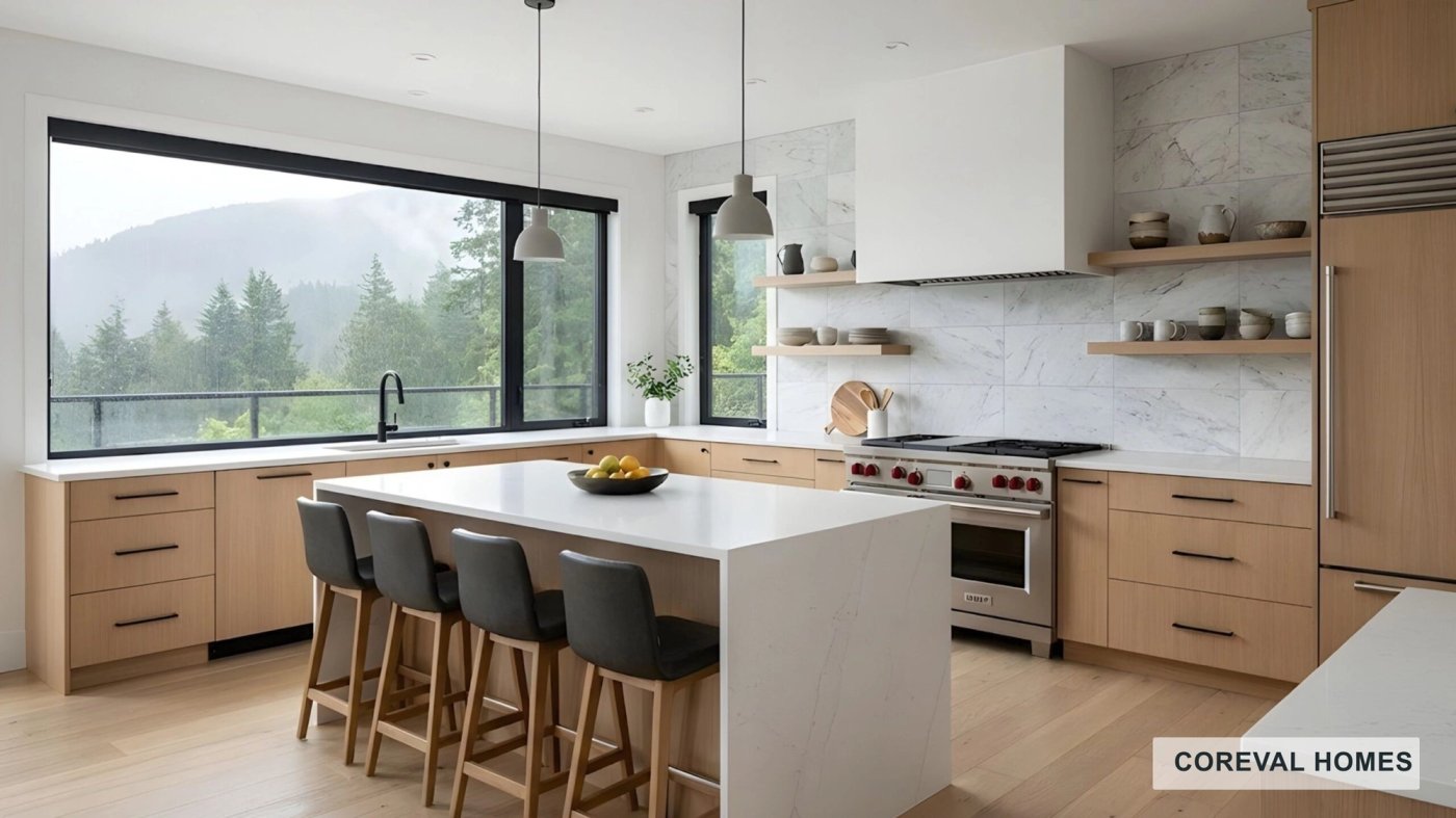 CoreVal Homes custom kitchen interior in Greater Vancouver