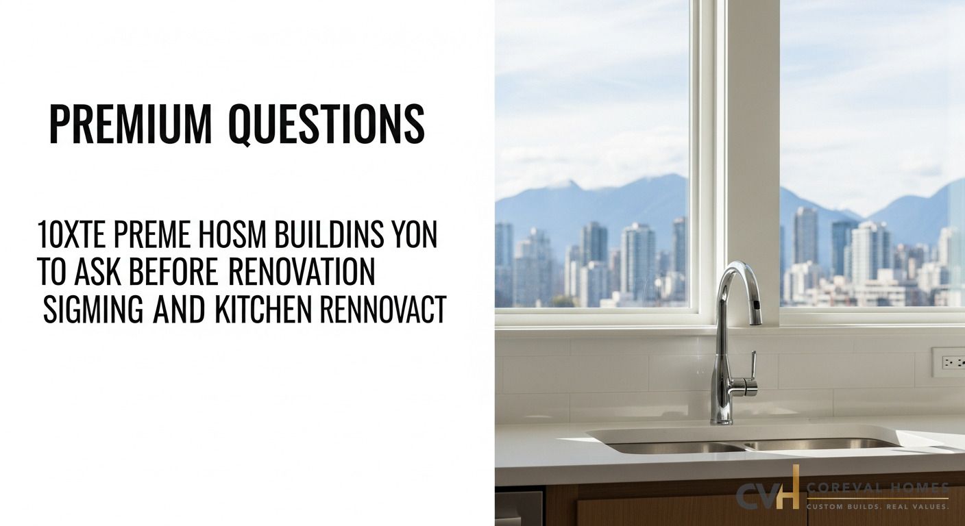 10x10 kitchen renovation cost (BC / Metro Vancouver): 7 Questions to Ask Before You Sign — CoreVal Homes