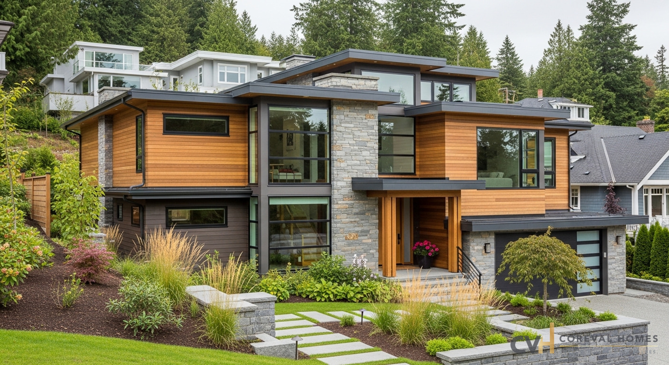 Finished Metro Vancouver custom home used to illustrate 2026 house-building costs in BC