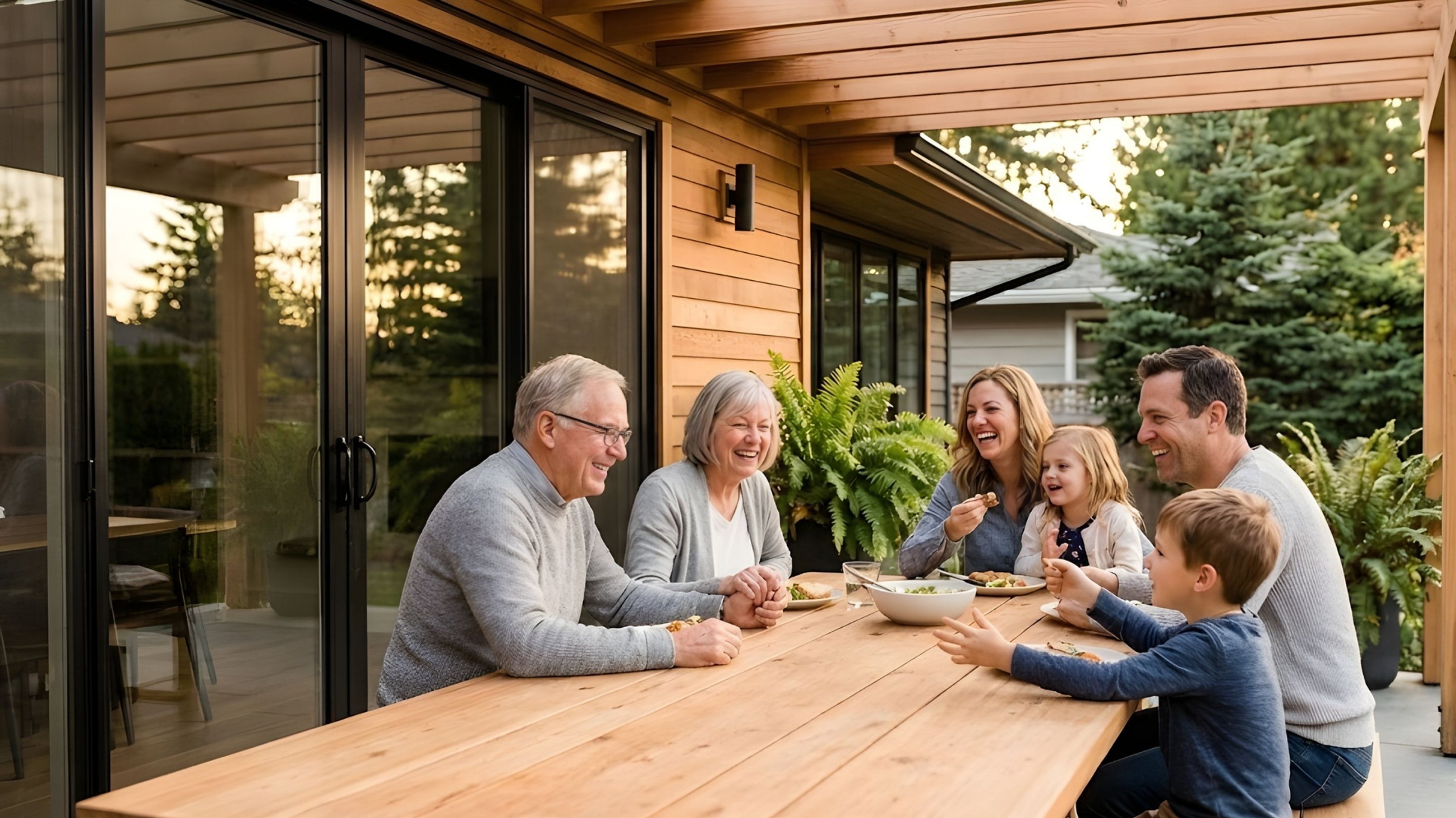 Happy family in their new Vancouver custom-built home — CoreVal Homes