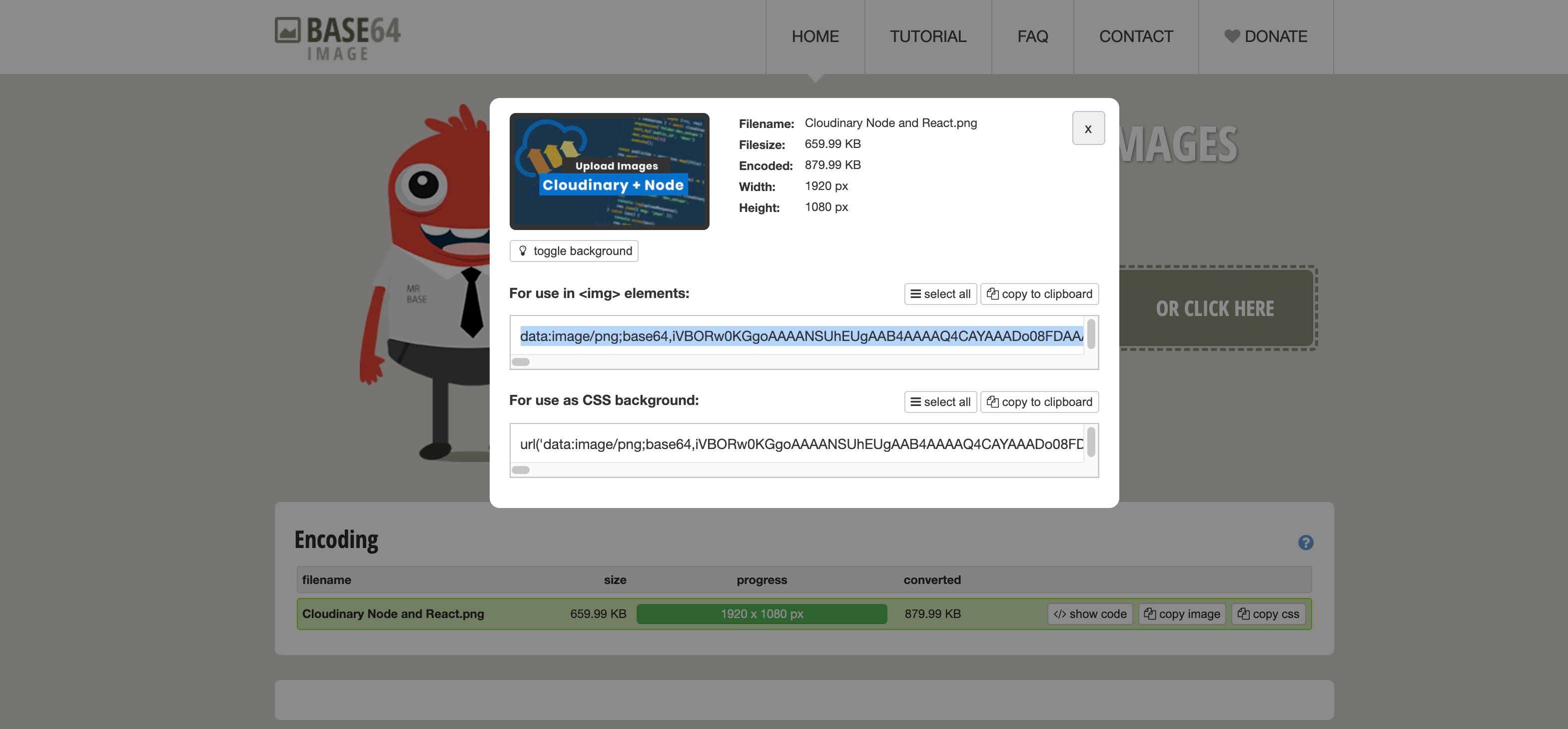 Base64 Image String conversion