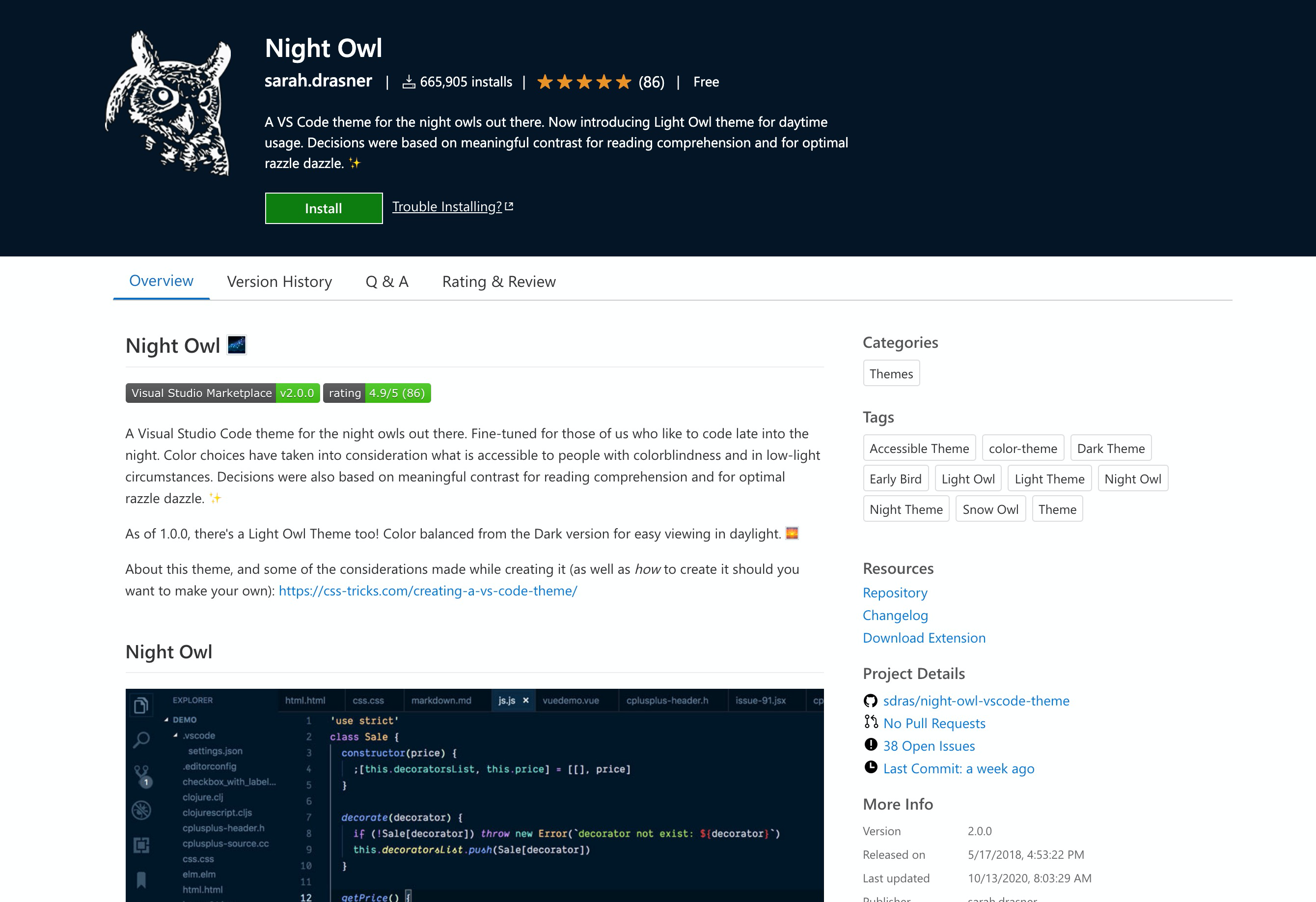Night Owl Theme
