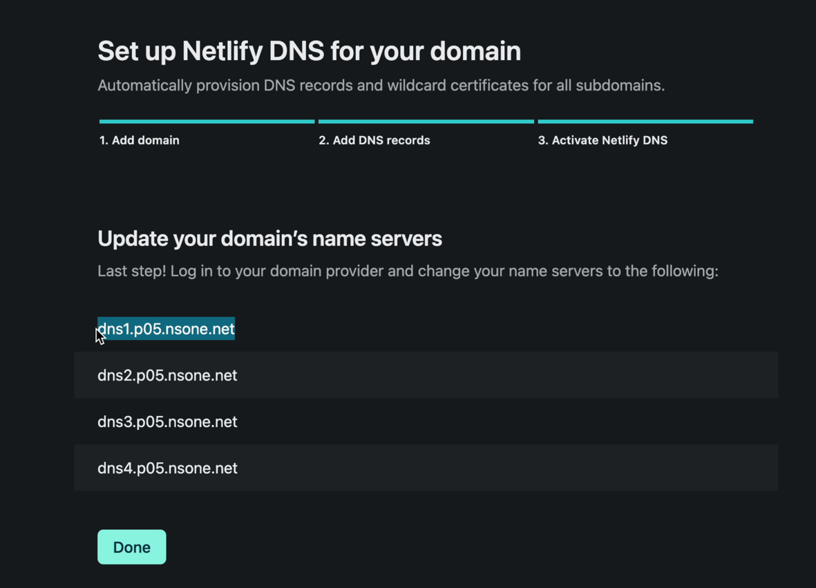 Copy Domain Name Server names