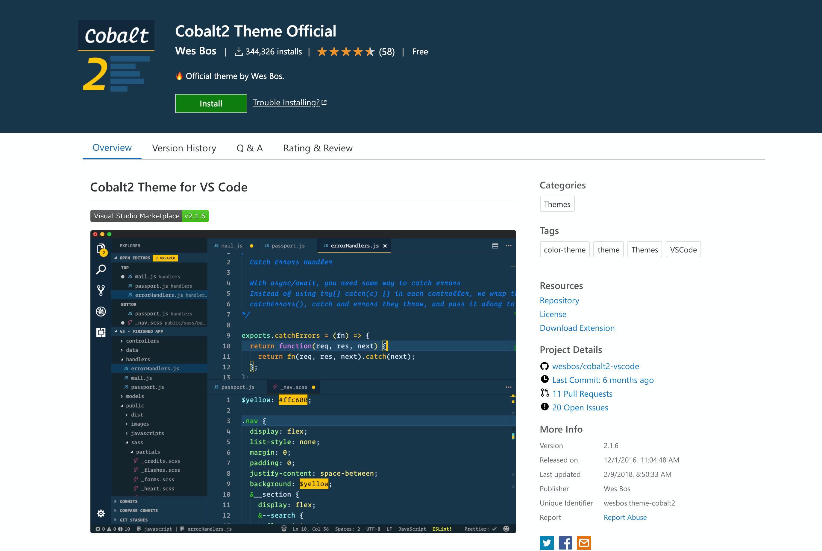 Cobalt 2 Theme
