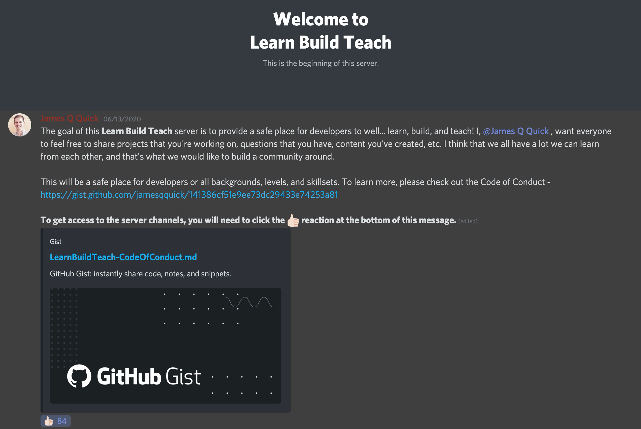 Learn Build Teach Discord