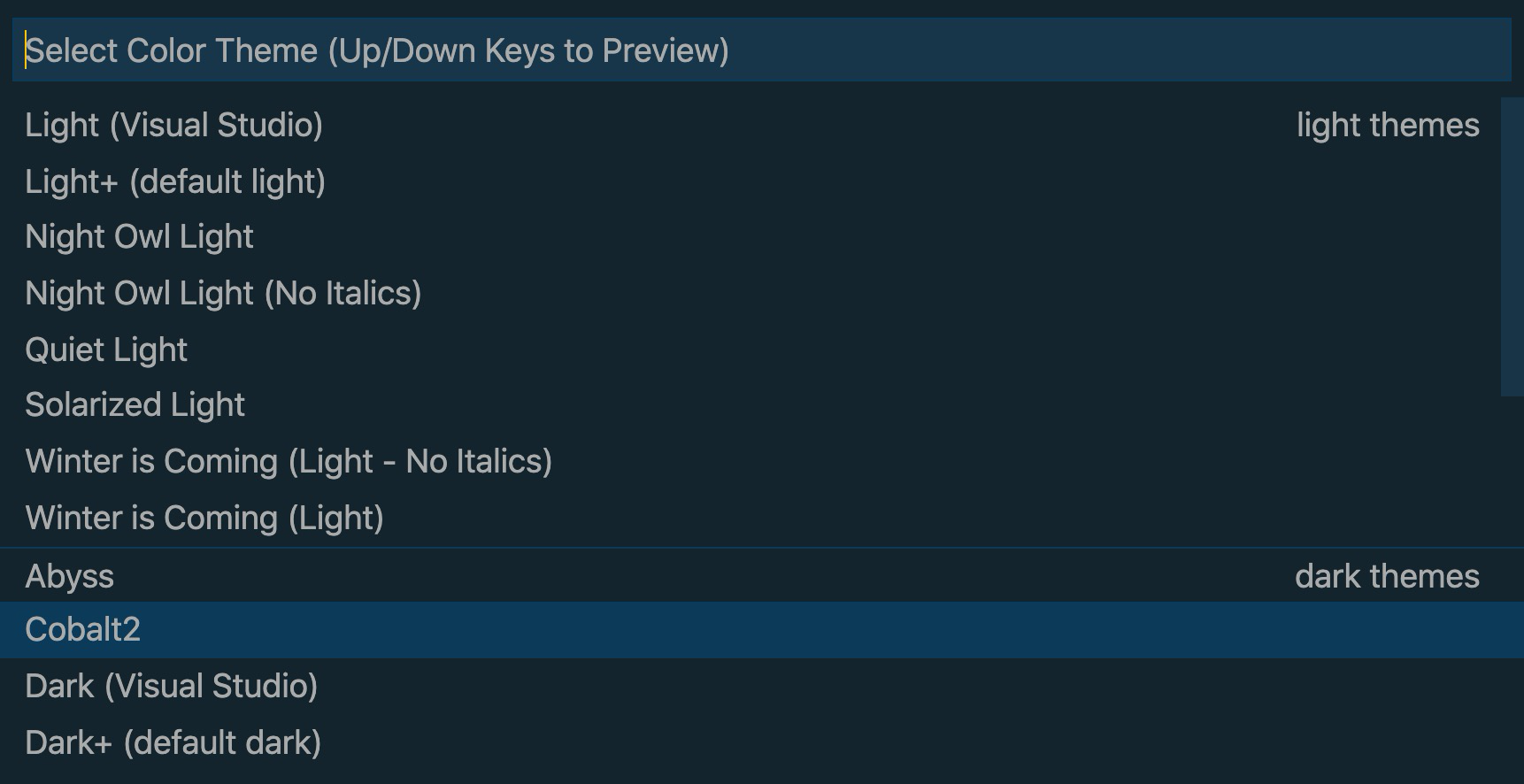 Select Theme
