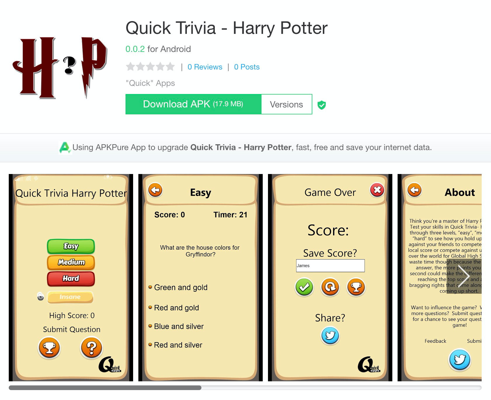 Quick Trivia Harry Potter