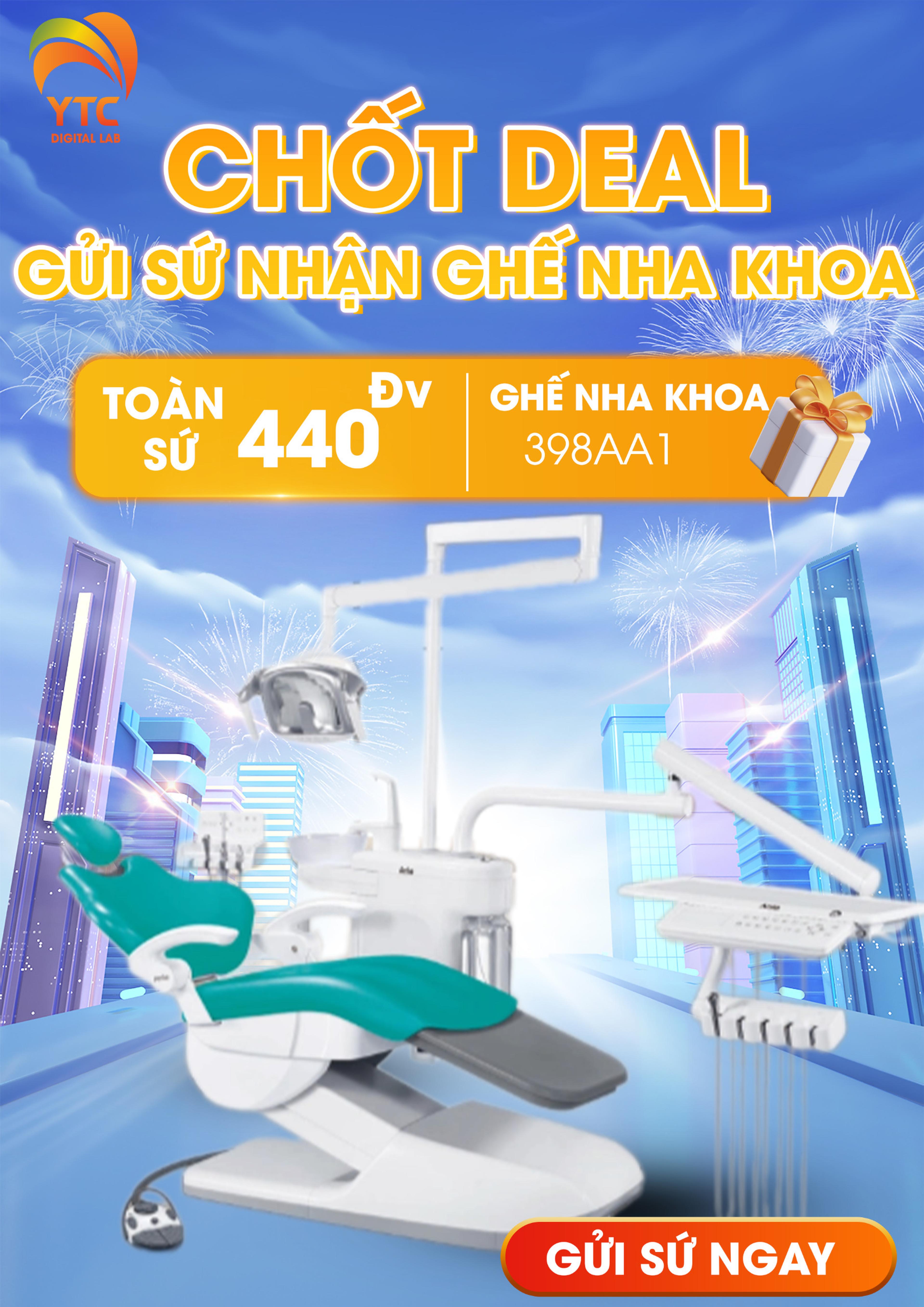 Tích lũy 440đv Sứ Zirconia nhận ghế nha khoa 398Anle AA1