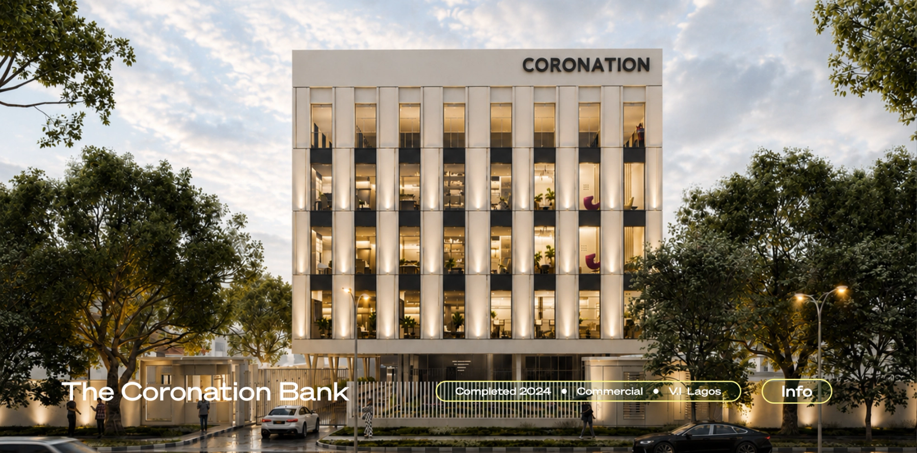 ECAD website hero design presenting The Coronation Bank