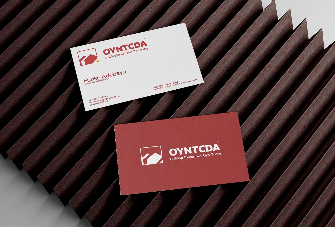 OYNTCDA final identity on business cards