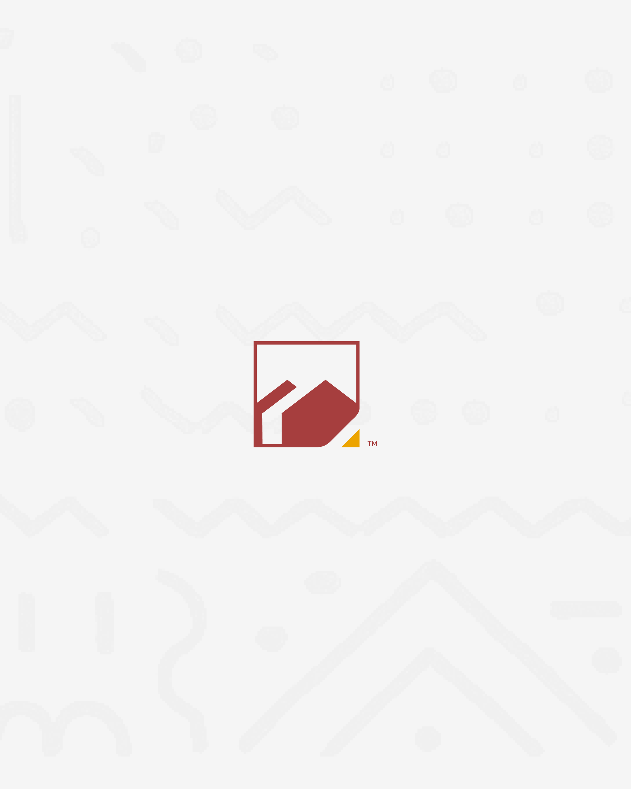 OYNTCDA red and yellow identity symbol on a subtle patterned background