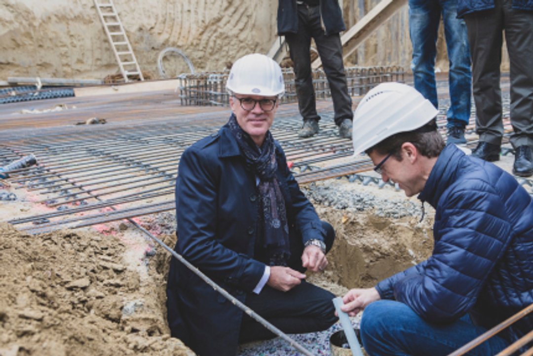 Hermann Rauter at the construction site