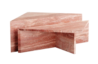 MAIE - Coffee Table made to order in Travertino Rosso
