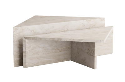 MAIE - Coffee Table made to order in Travertino Classico
